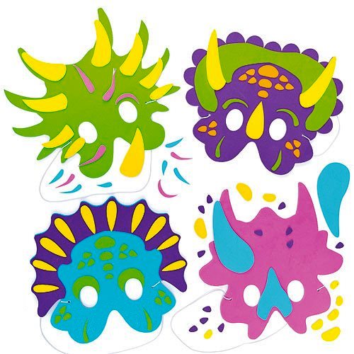 Baker Ross Dinosaur Foam Mask Kits (Pack of 4)