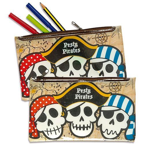 Baker Ross Pesty Pirates Pencil Cases (Pack of 3)
