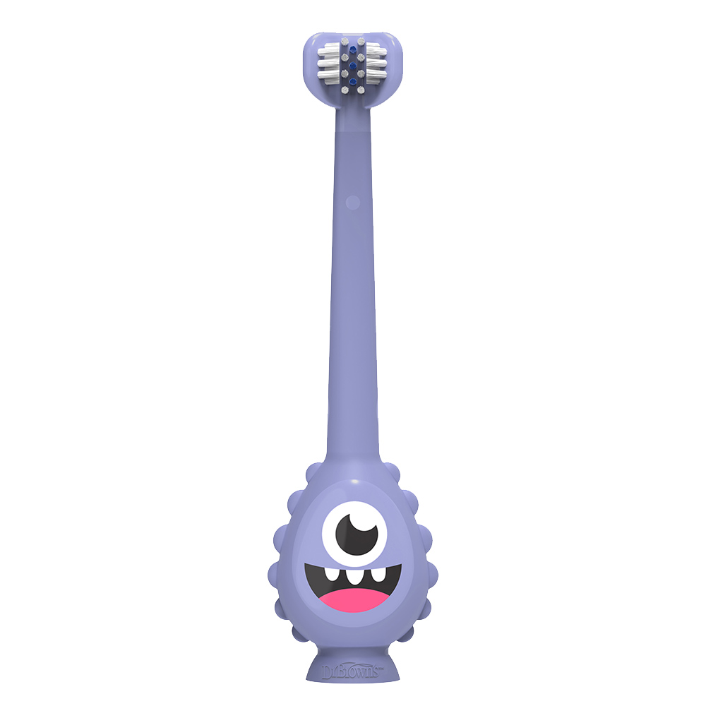 Dr. Brown's - ToothScrubber Monster Toddler Toothbrush - Purple