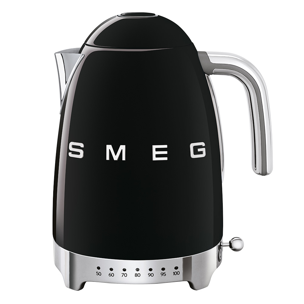 Smeg 50'S Retro Temperature Kettle - Black - 1.7 L - 3000 W