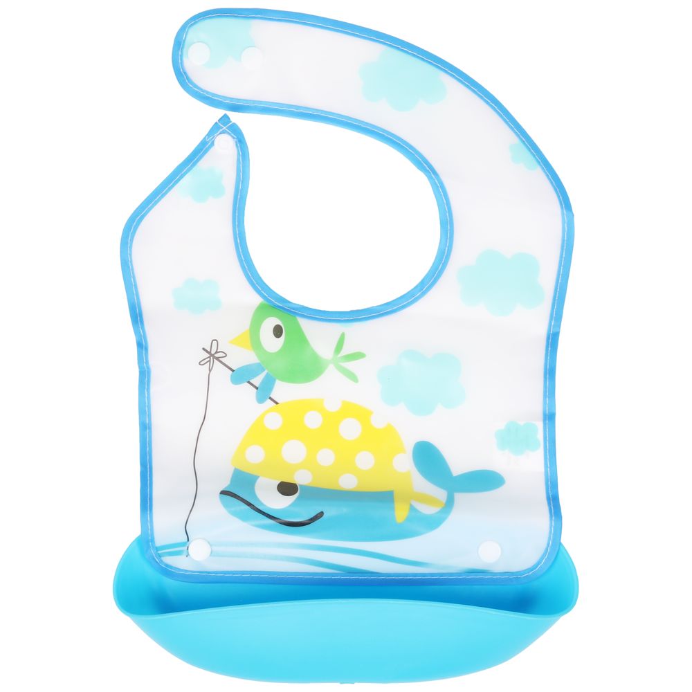 Little Angel Silicone Baby Bib For Infant - Blue