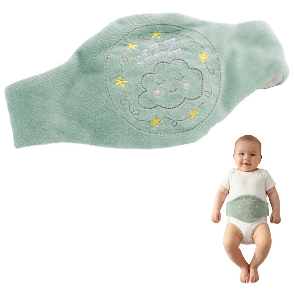 Babyjem - Baby Colic Relief Belt with Natural Cherry Seeds - Green