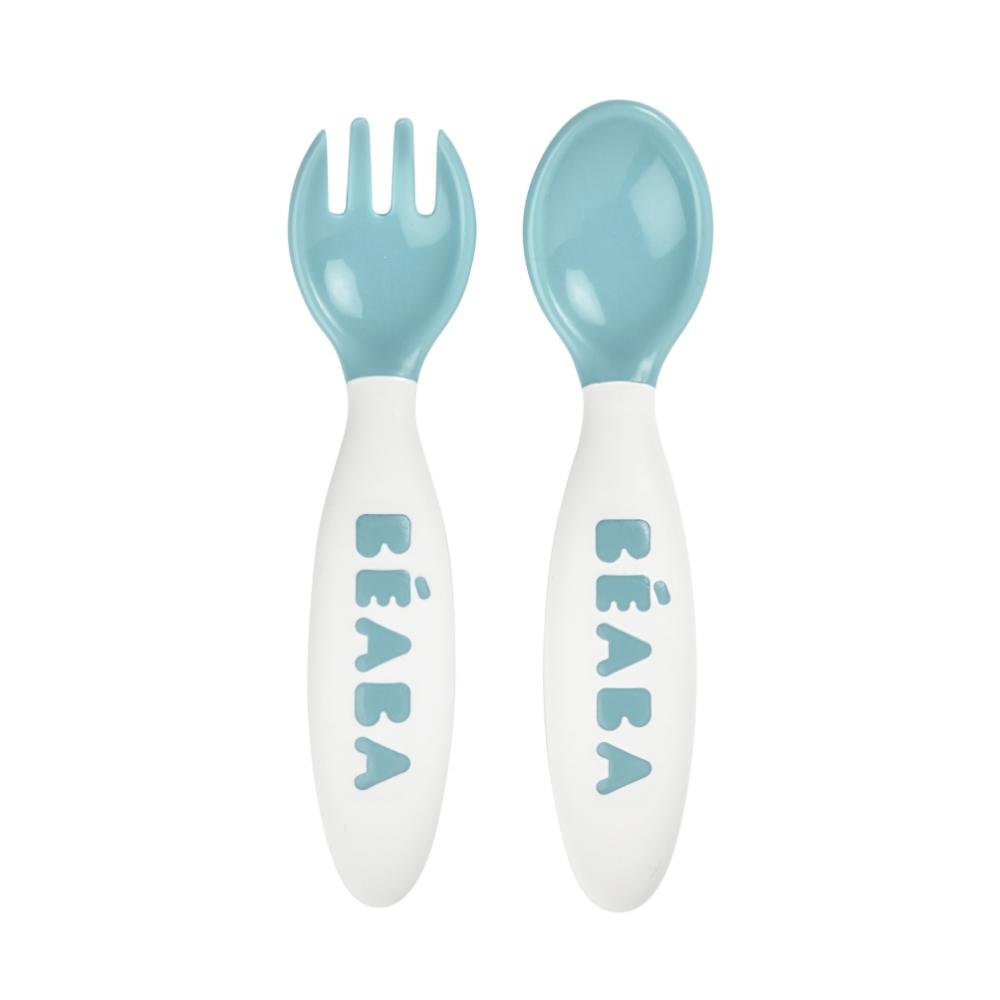 Beaba Training Fork And Spoon 2nd Age - Blue
