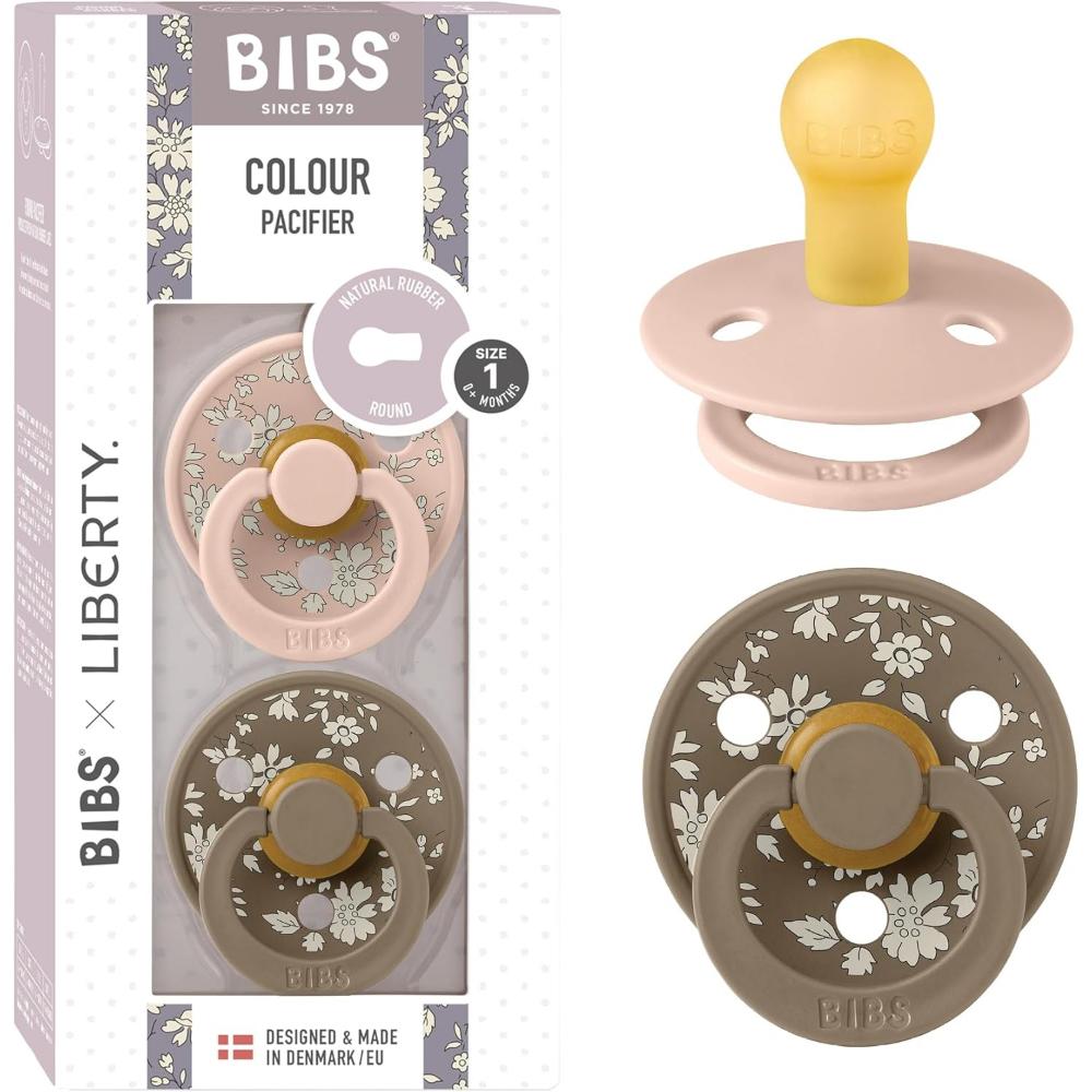 Bibs - Liberty Capel Latex Pacifier S1 - 0M+ - 2pcs - Blush Mix
