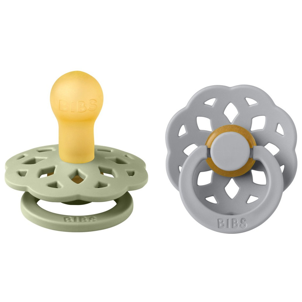 Bibs - Glow Boheme S1 Pacifiers - Pack of 2 - Sage/Cloud
