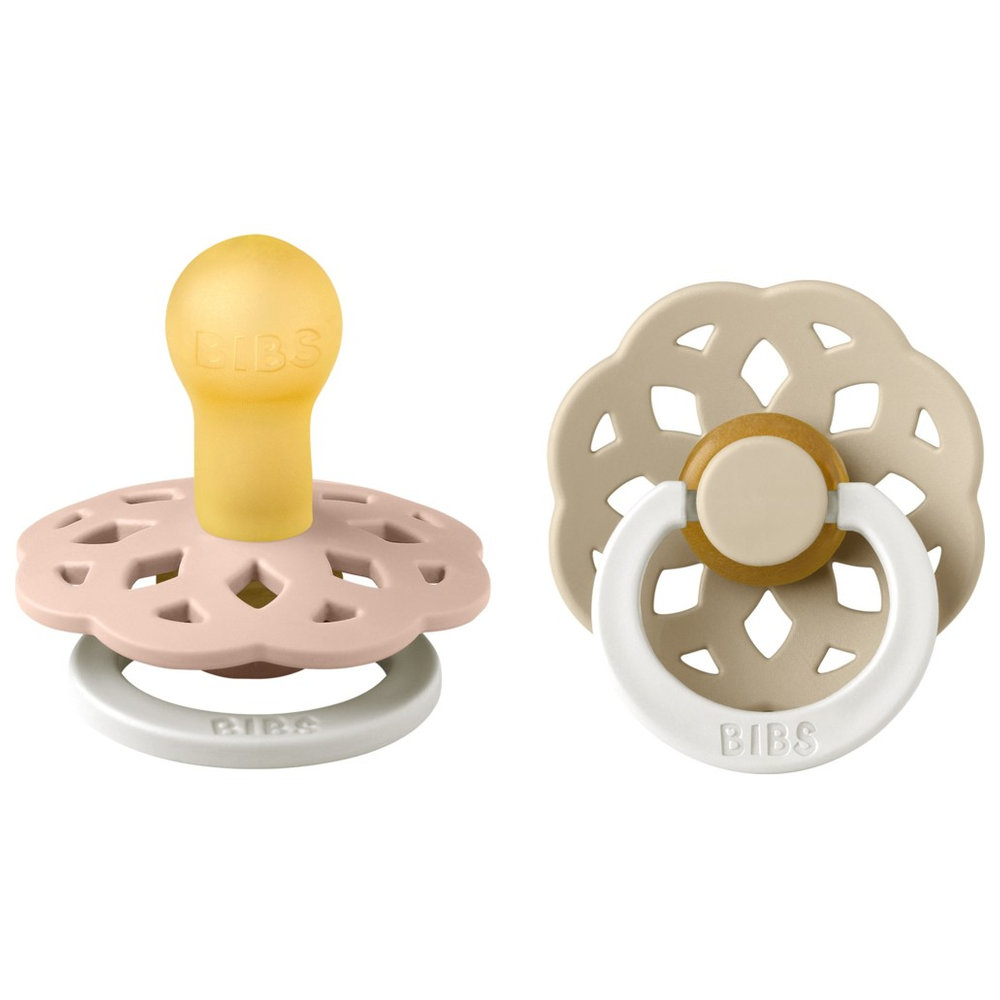 Bibs - Glow Boheme S1 Pacifiers - Pack of 2 - Blush/Vanilla