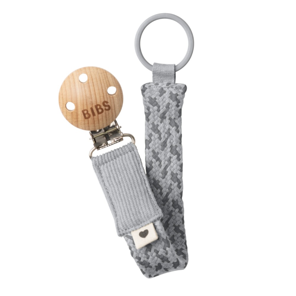 Bibs - Pacifier Clip - Cloud/Iron