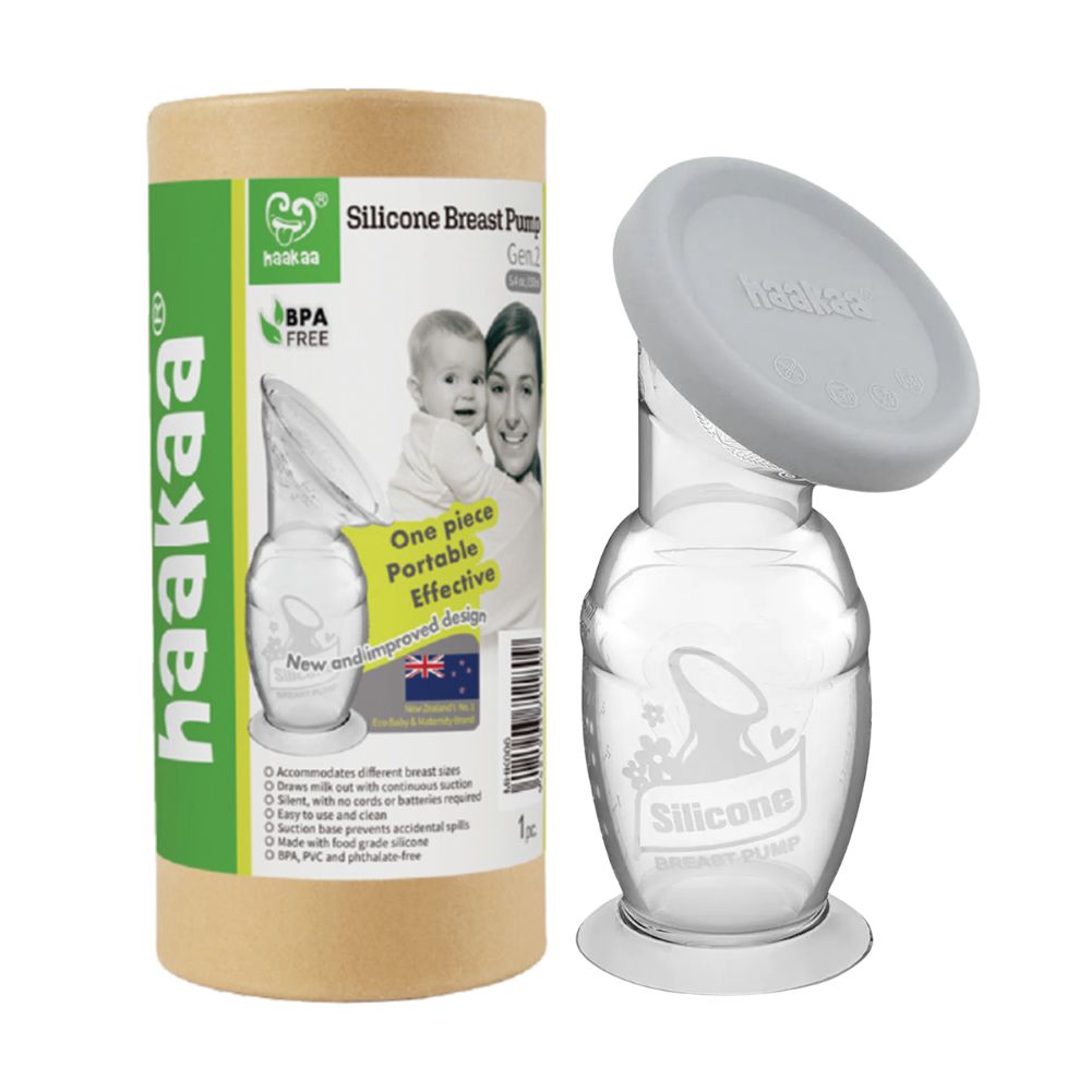 Haakaa - Silicone Breast Pump With Suction Base & Silicone Cap - 100ml