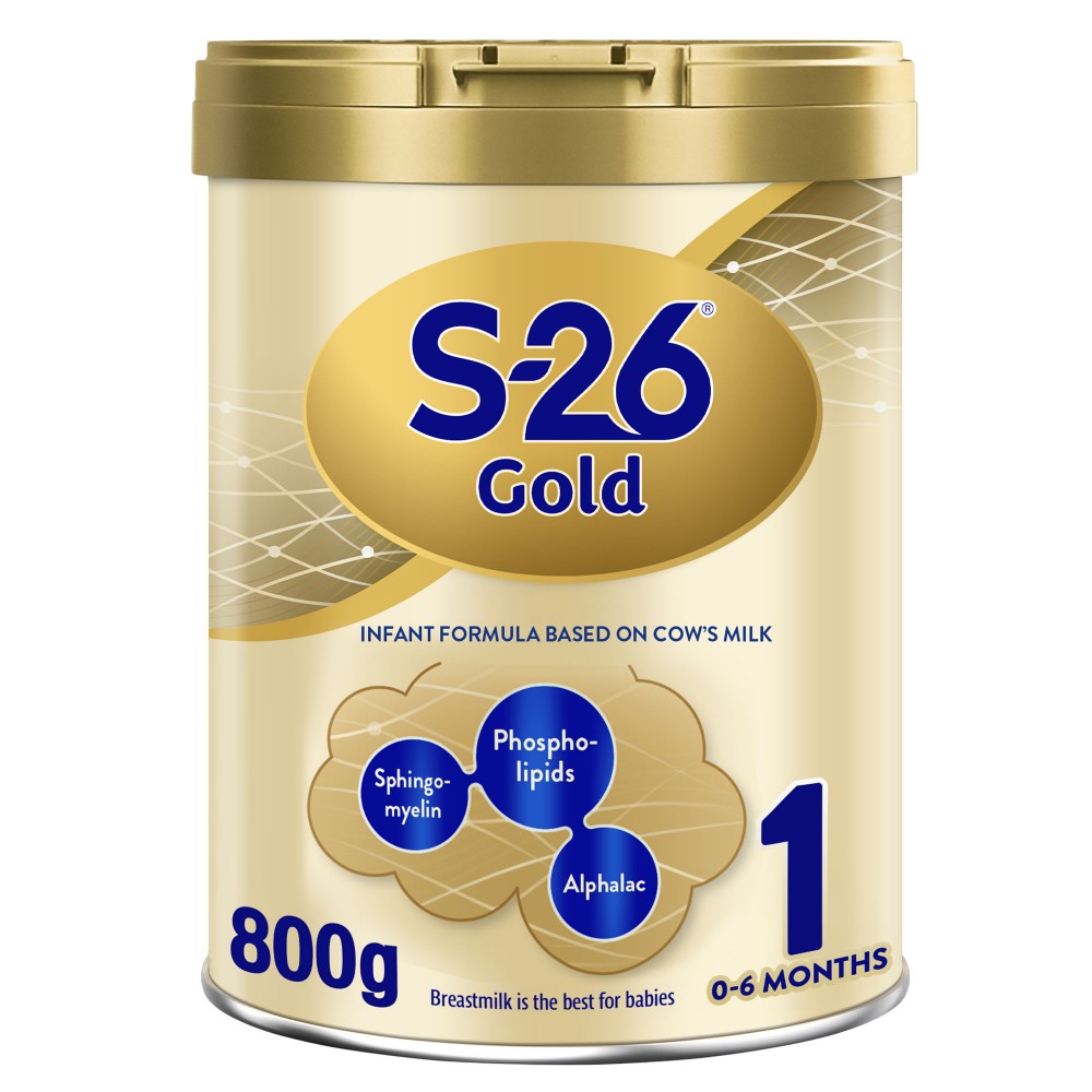 S26 - GOLD Stage 1, 0-6M Starter Infant Formula for Babies - 800g