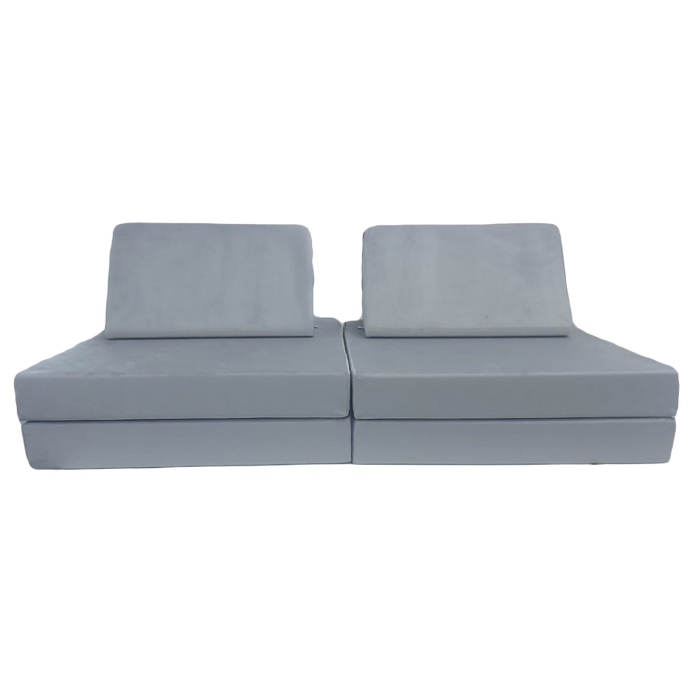 مجموعة وسائد اللعب الأصلية من فودجي كيدز - رمادي - 6 قطع