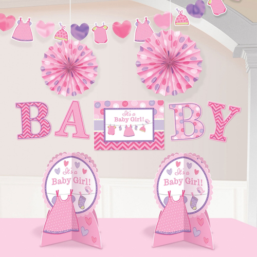 Party Centre - Shower With Love Girl Room Decorating Kit