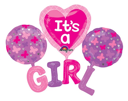 Party Centre - It's A Girl- Multi-Balloon