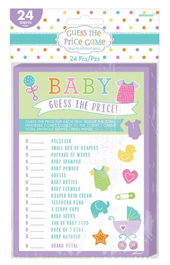 بارتي سنتر - لعبة تخمين السعر لحفل استقبال المولود الجديد