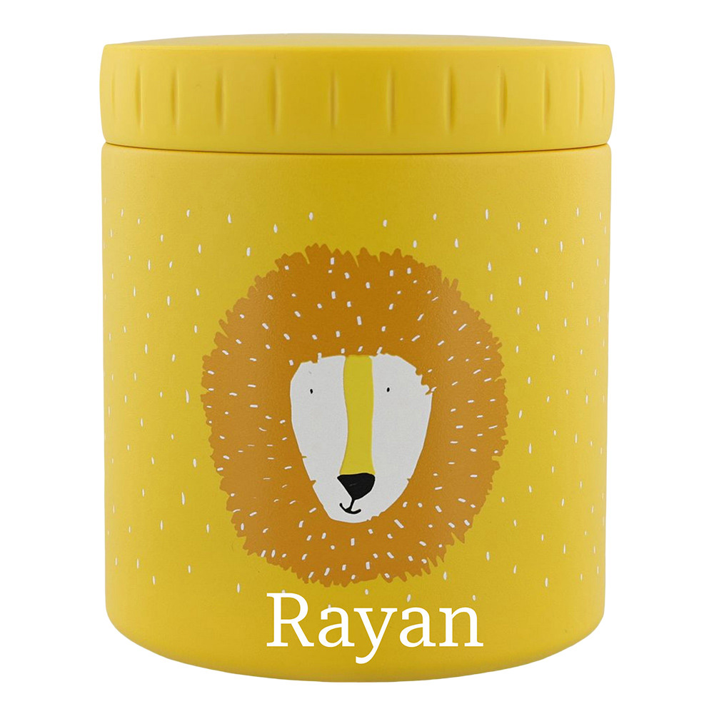Trixie - Personalized Double Wall Insulated Food Jar - Mr. Lion - 500 ml