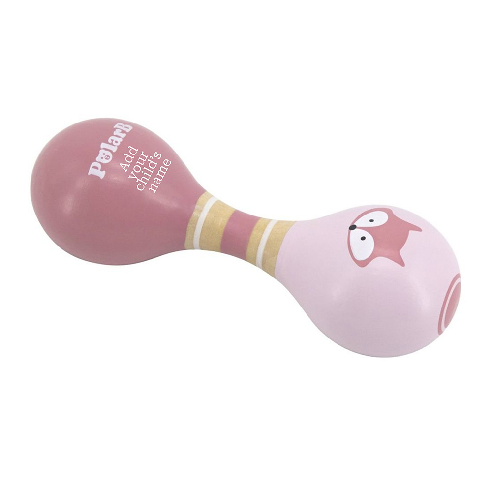 PolarB - Personalized Wooden Double Maracas - Pink