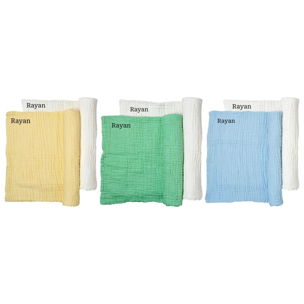Anvi Baby - Personalized Organic Muslin Bath Towel - 2 Pc Set