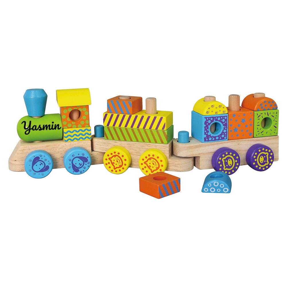 Viga - Personalized Colorful Stacking Train - Multicolor