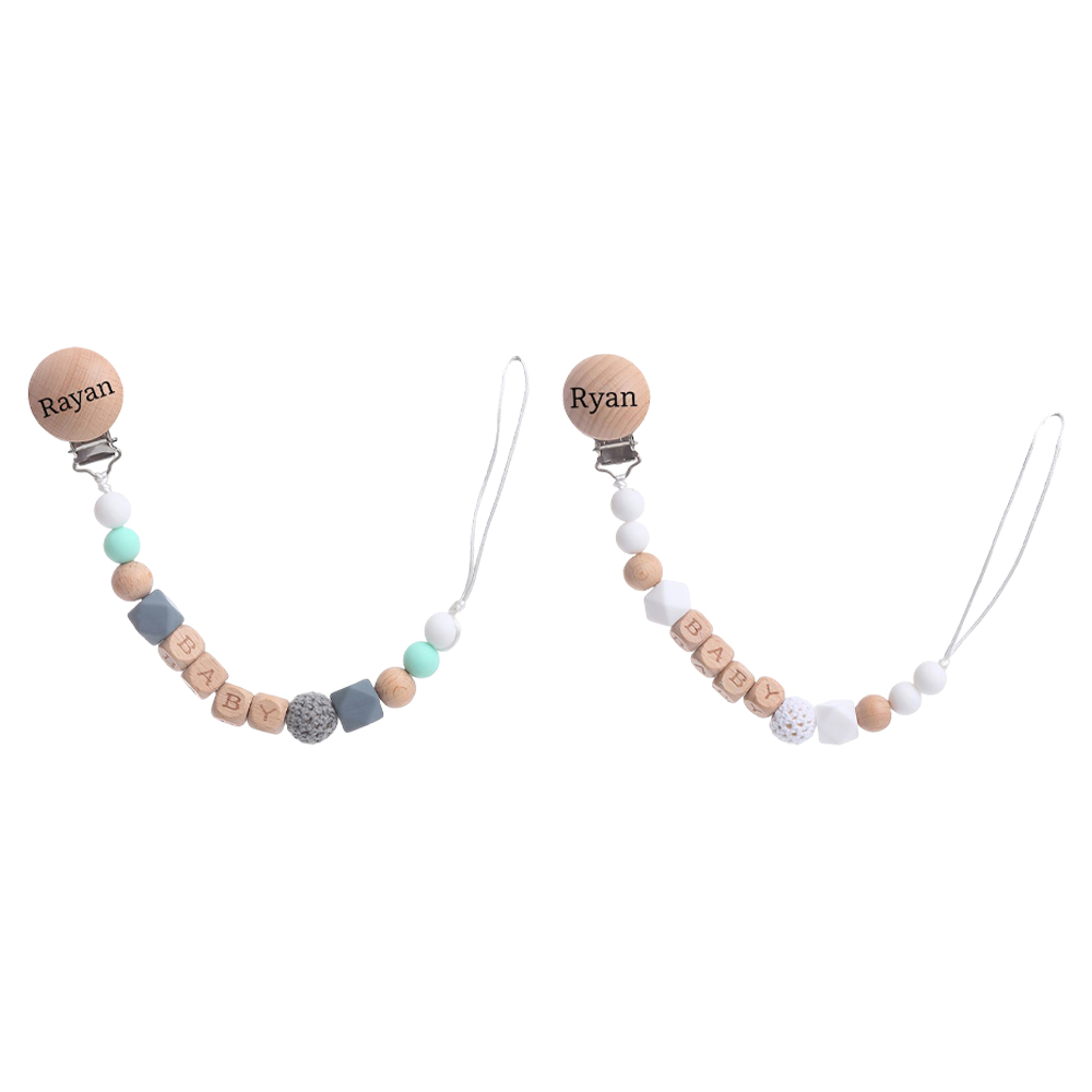 Factory Price - Personalized Sean Beaded Pacifier Clip
