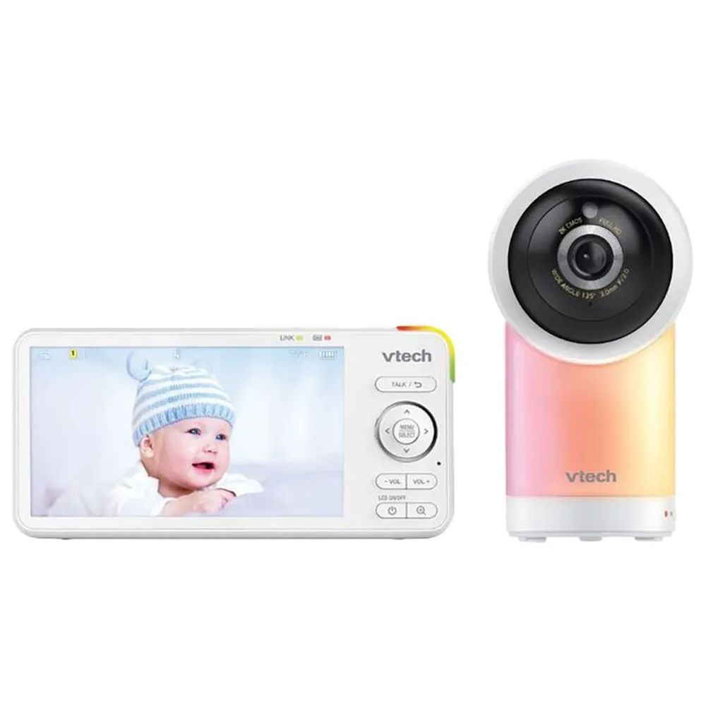 Vtech Digital Smart Wifi HD Pan Tilt with Remote Access 5-inch Baby Monitor White
