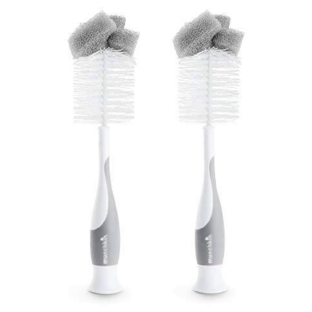 Munchkin - Sponge Bottle Brush - Pack of 2 - Grey