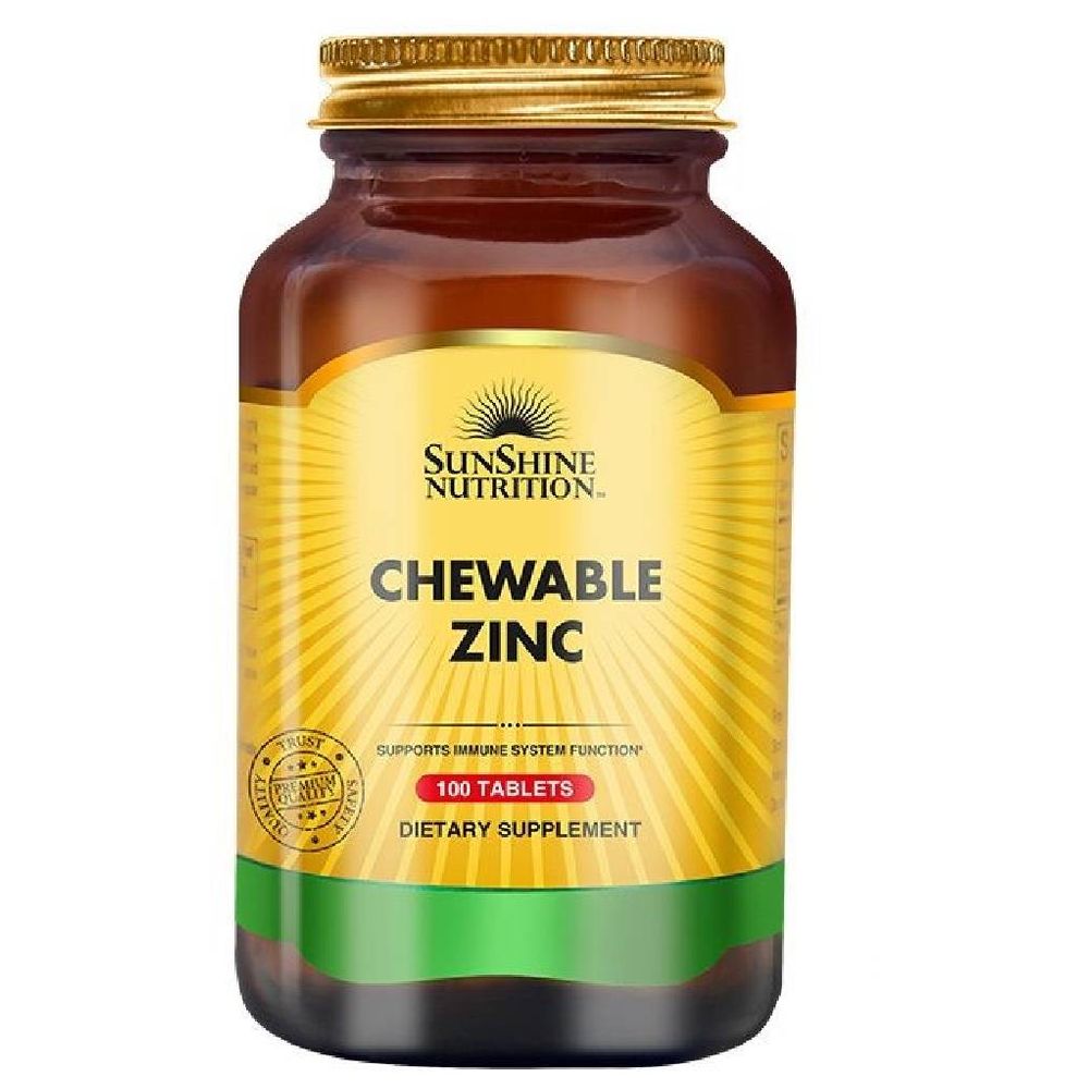 Sunshine Nutrition - Chewable Zinc Dietary Supplement Tablets - 100's