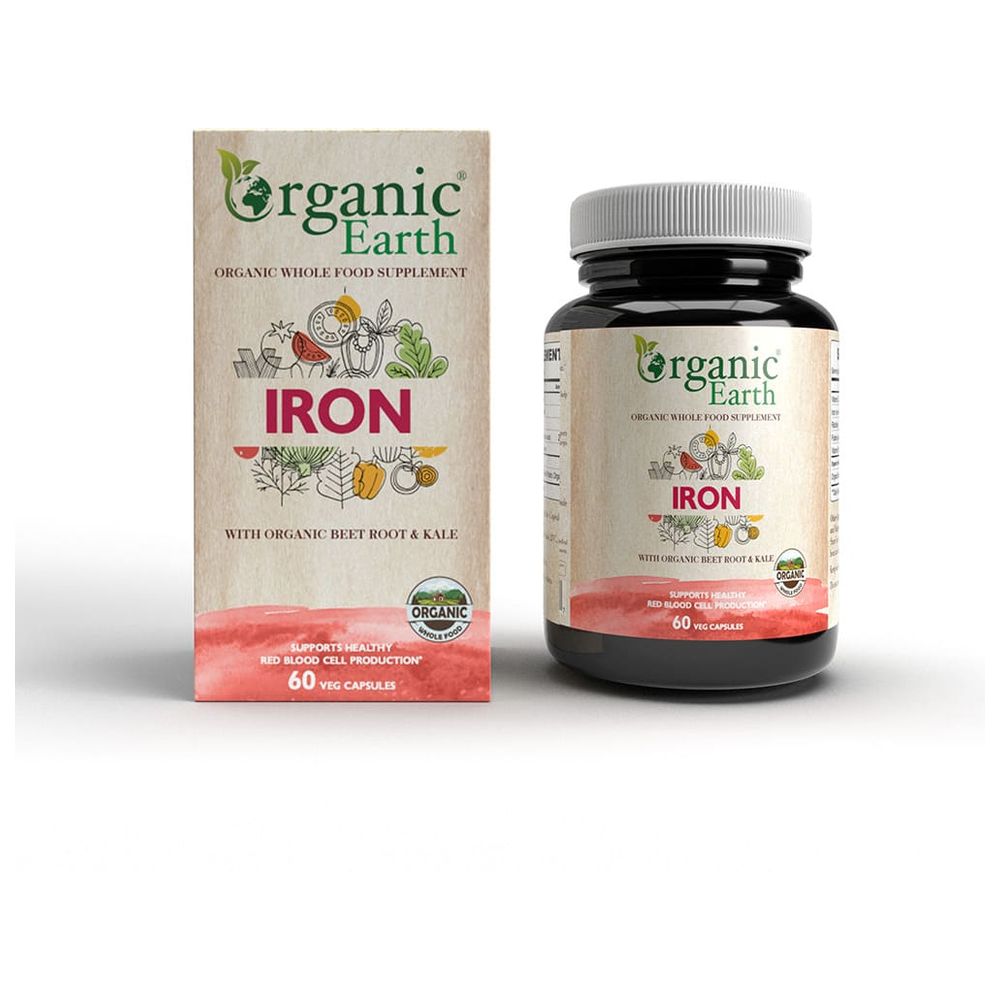 Organic Earth - Iron Capsules - Beetroot/Kale - 60pcs