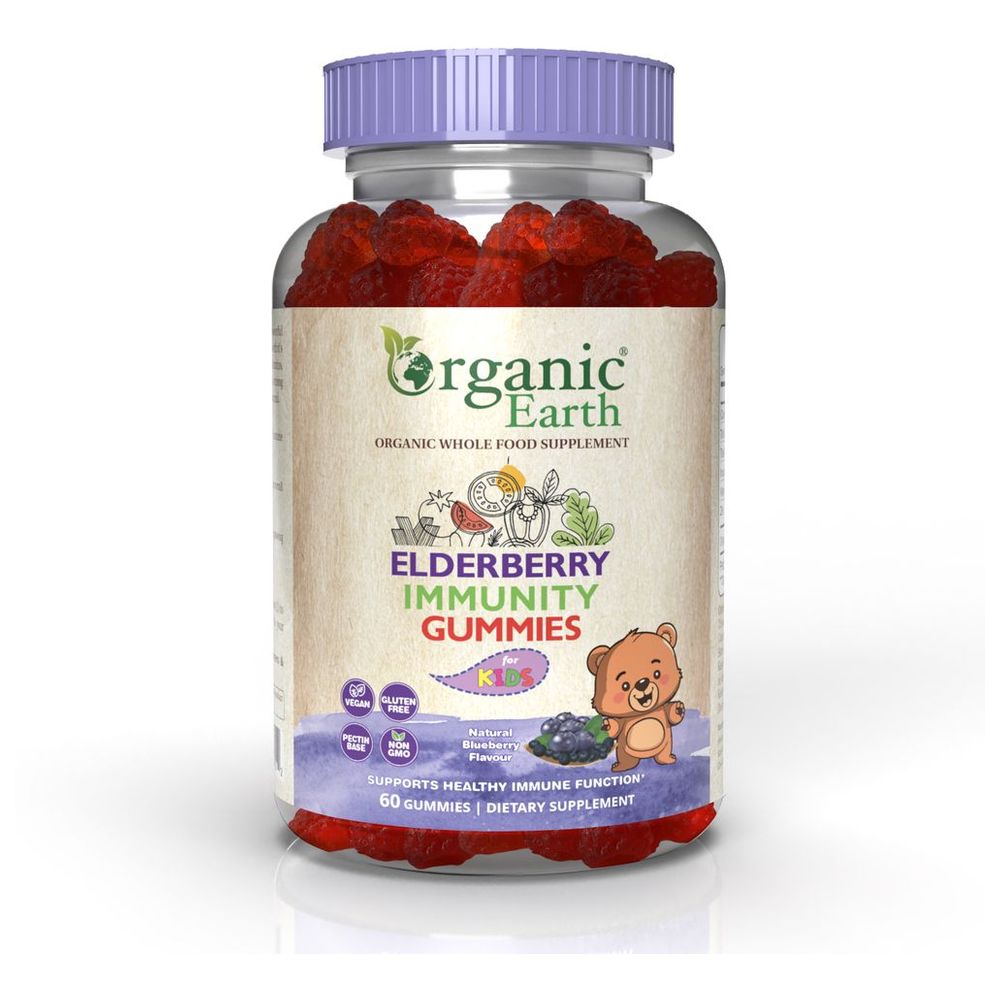Organic Earth - Elderberry Kids Immunity Gummies - 60pcs