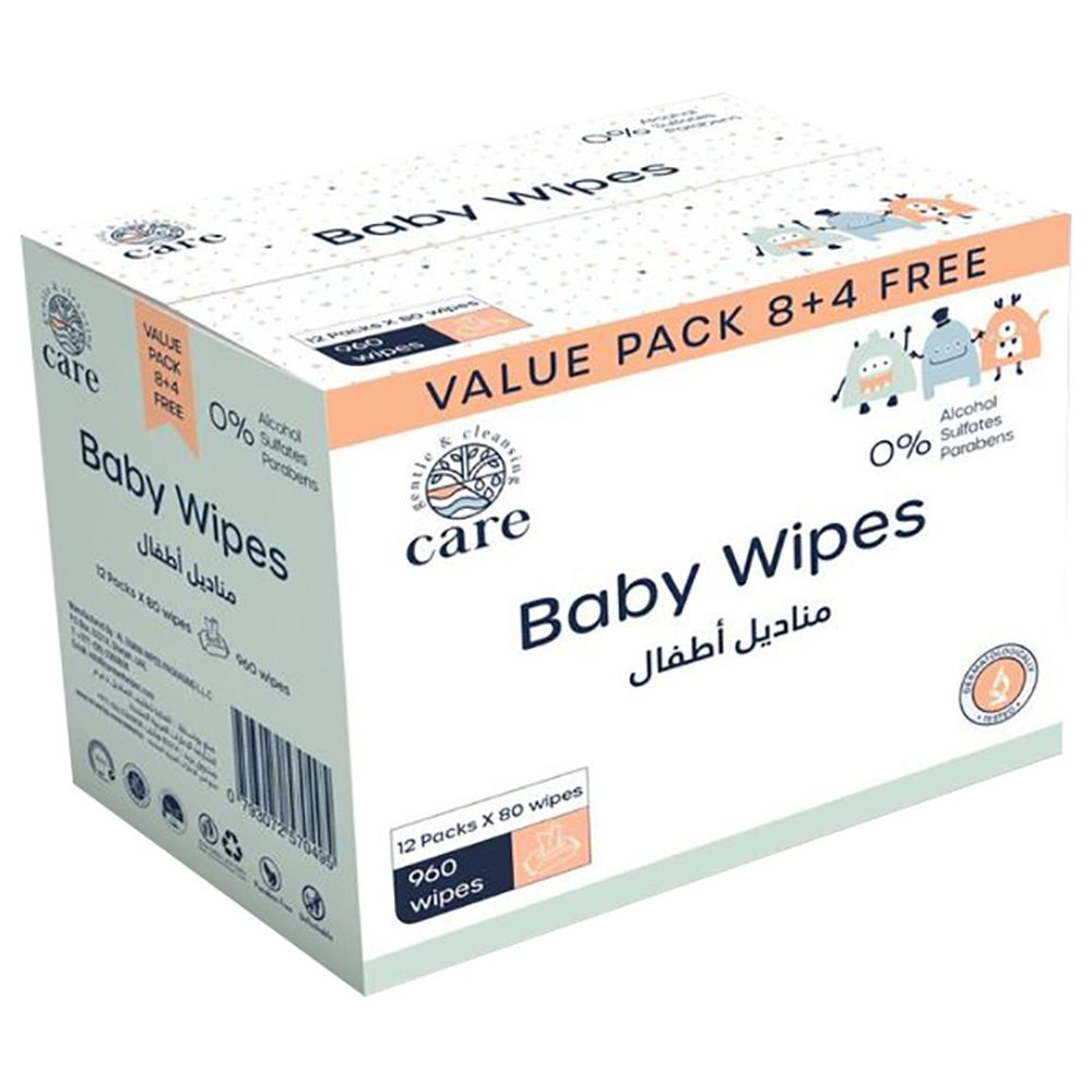 Care - Baby Wipes - Pack of 12 - 960 Pcs