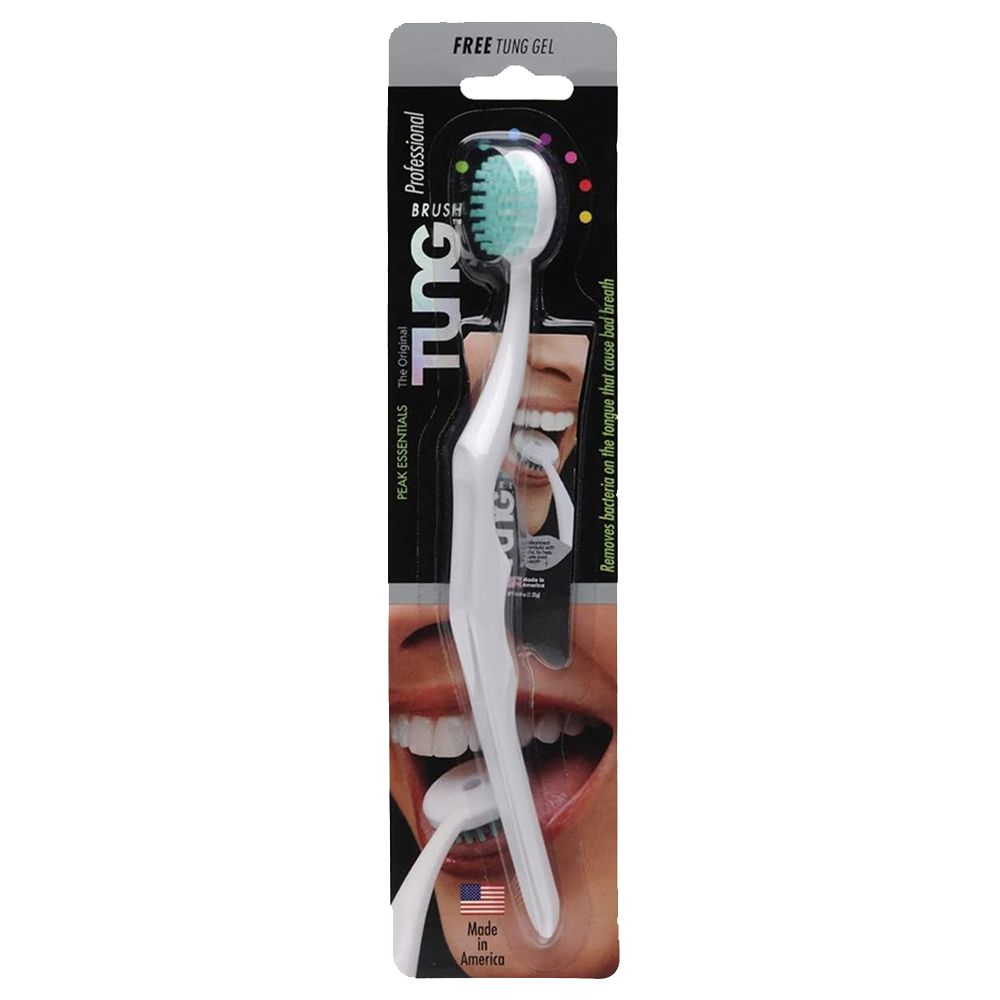 Tung - Professional Tongue Brush - Color May Vary - 1pc