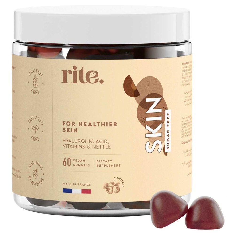 Rite - Skin Dietary Supplement Gummies - Blueberry - 60's