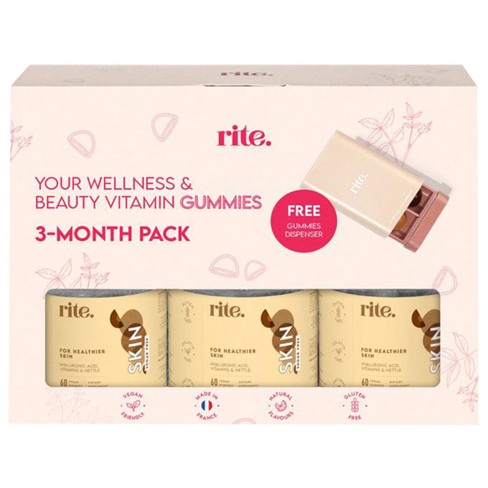 Rite - Skin Gummies Gift Set - Pack of 3 With Dispenser