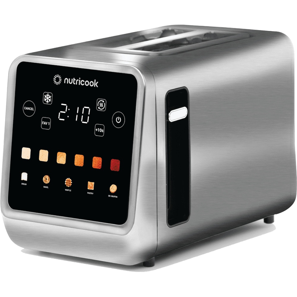 Nutricook - Toasti Digital Toaster - 4-Slice with Intuitive Touch-screen Display 1450W - Silver