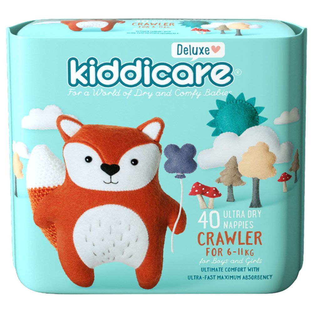 Kiddicare - Crawler Nappies - Size 3 - 6-11 kg - 40 Pcs