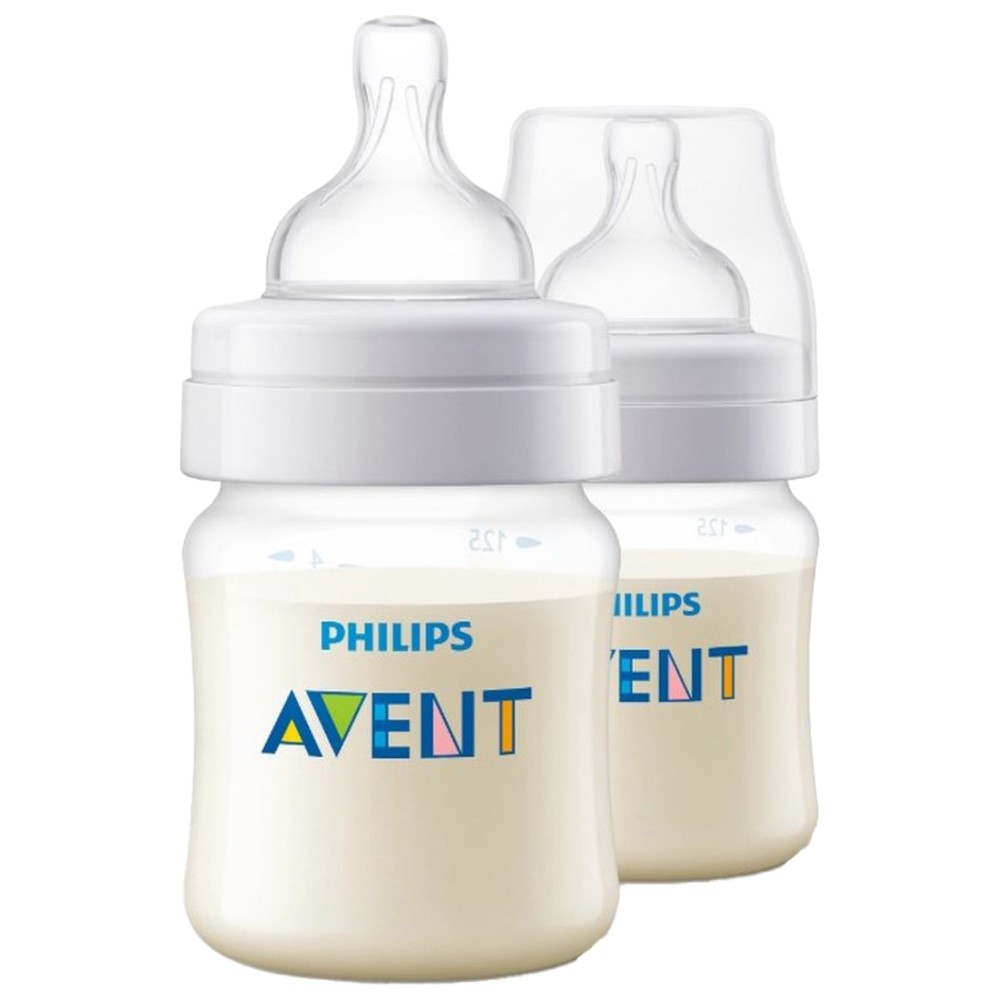 Philips Avent - Anti-Colic Feeding Bottle - Clear - 2 Pcs - 125 ml