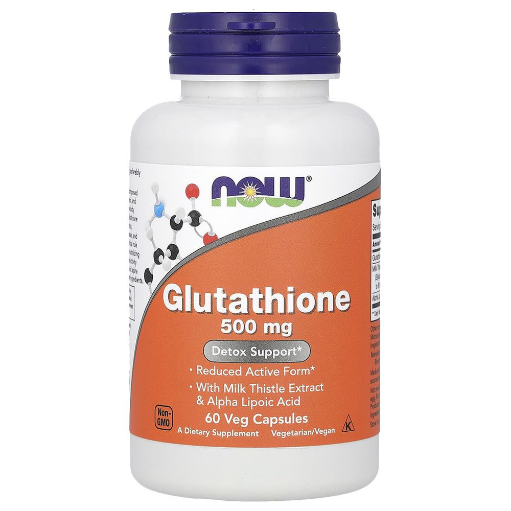 Now - Glutathione 500 Mg Detox Support Veg Capsules - 60 Pcs