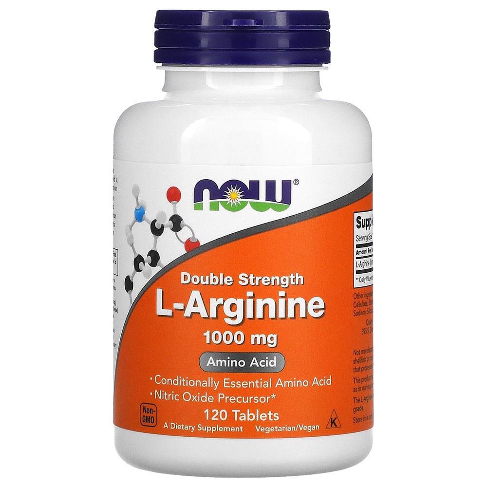 Now - L-Arginine Double Strength 1000 Mg Tablets - 120 Pcs