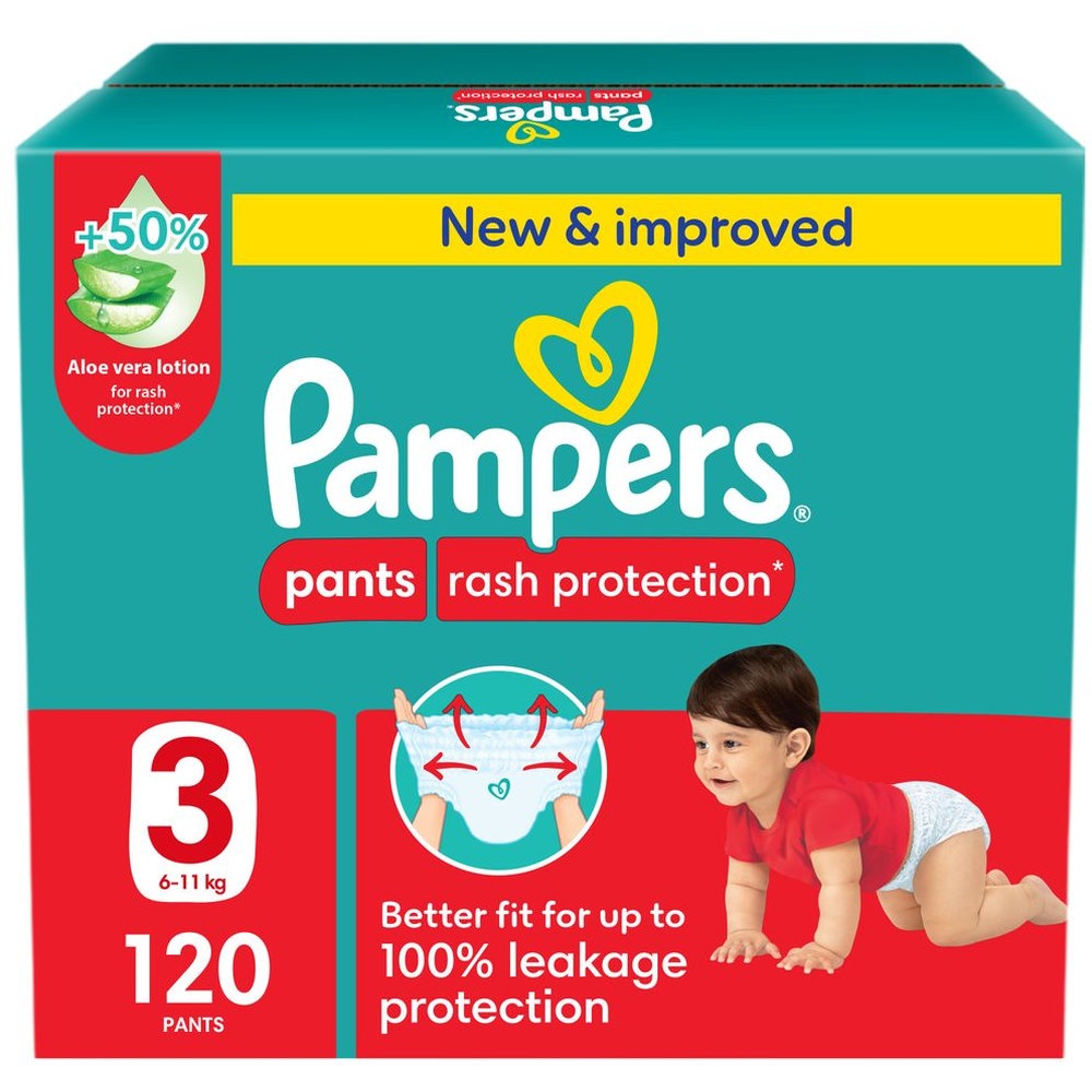 Pampers - Rash Protection Diaper Pants - Size 3 - 6-11kg - 120 Pcs