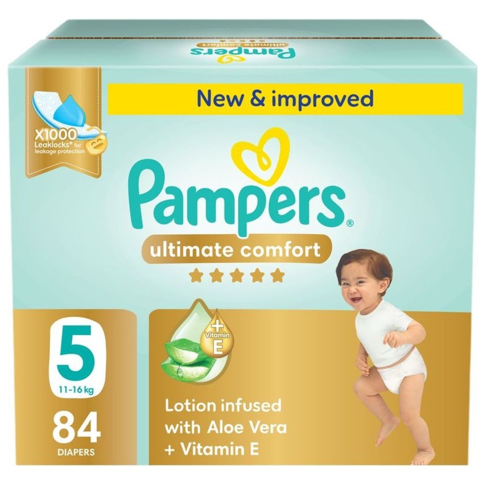 Pampers - Ultimate Comfort Taped Diapers - Size 5 - 11-16 kg - 84 Pcs