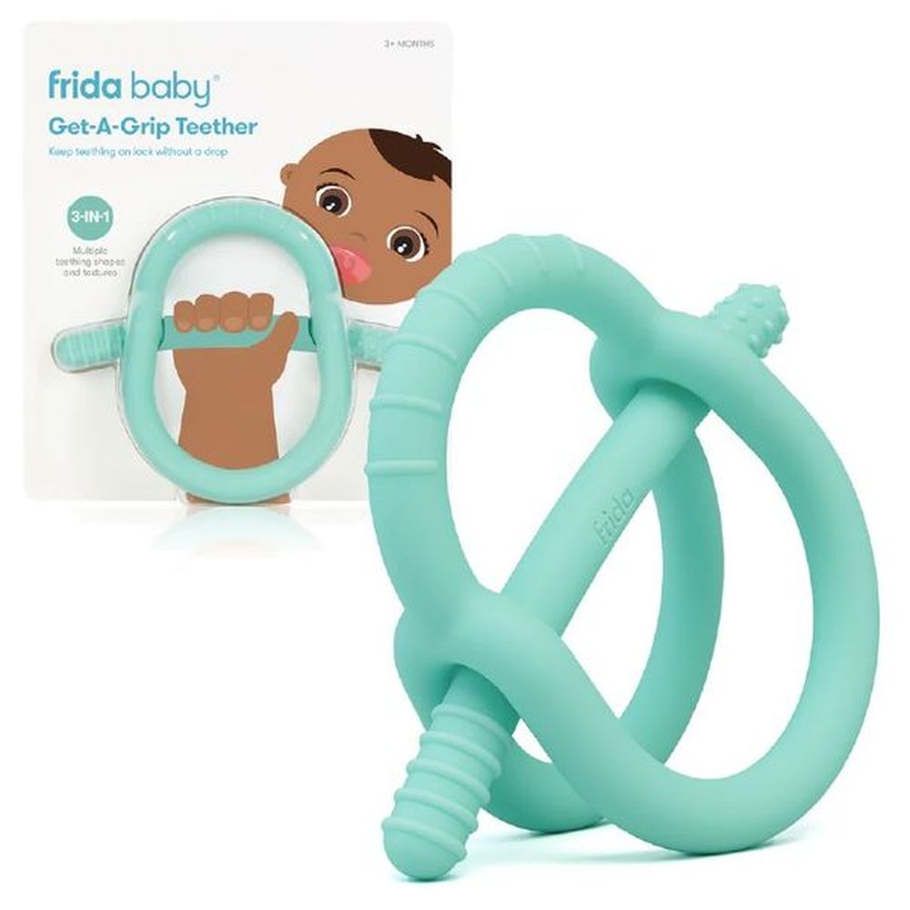 Fridababy - 3-In-1 Get-A-Grip Baby Teether - Teal
