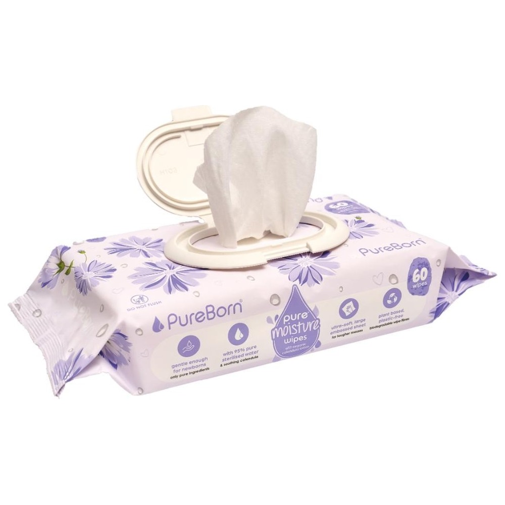 Pureborn - Pure Moisture Baby Wipes - 60 Pcs