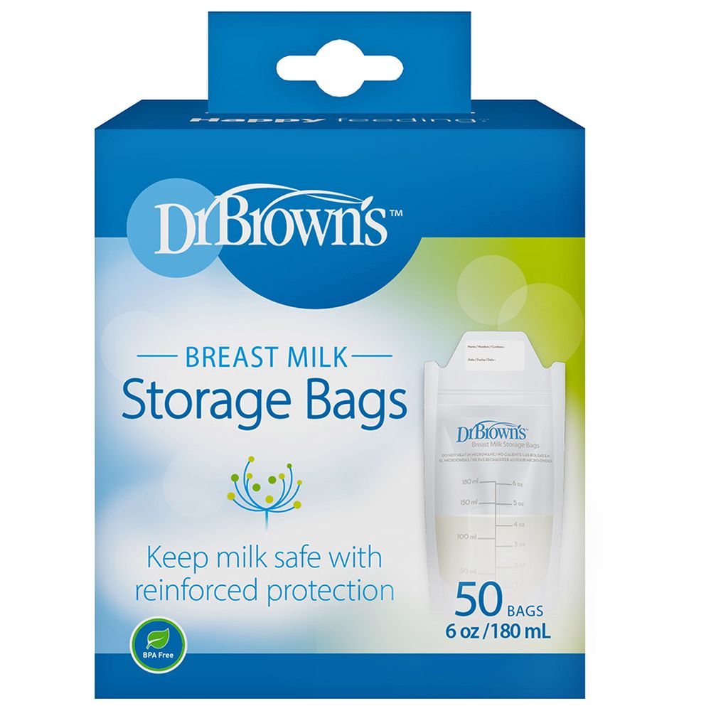 Dr. Brown's - Breastmilk Storage Bag - 180 ml - 50 Pc Set