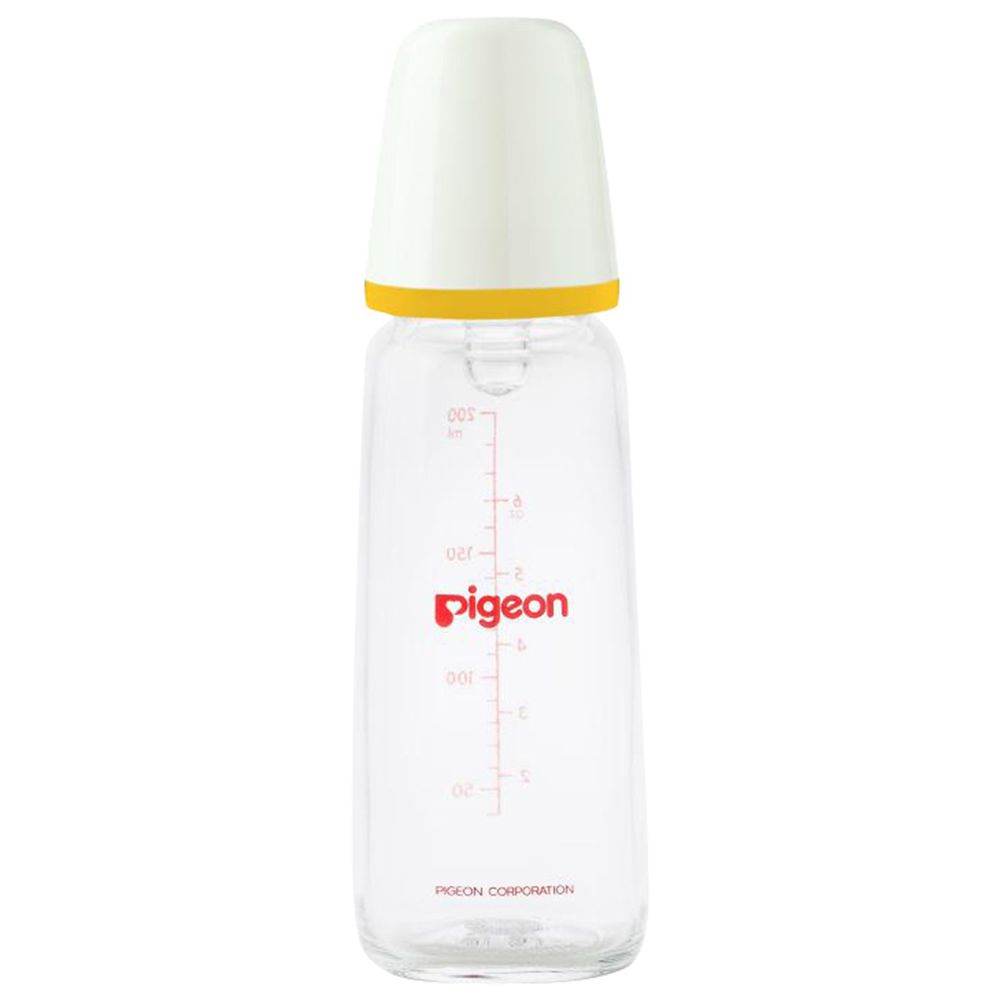 Pigeon - Glass Feeding Bottle K-6 - Yellow - 200 ml