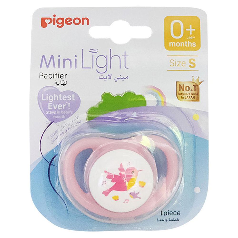 Pigeon - Mini Light Pacifier Girl - 0-3M - Pink