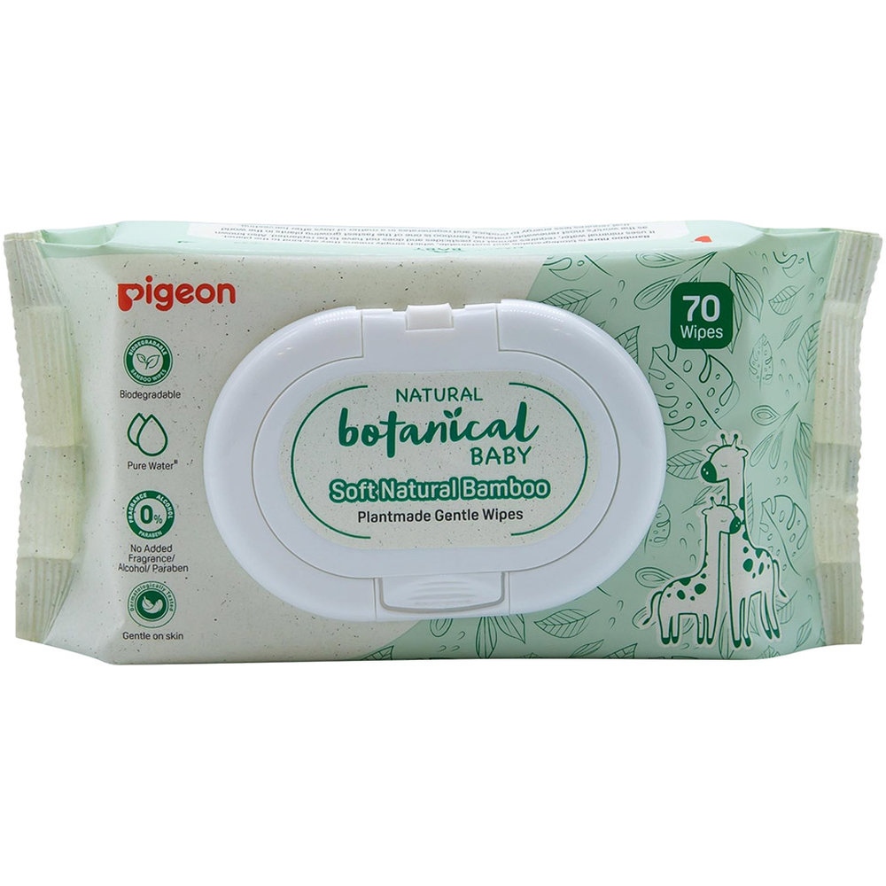 Pigeon - Natural Botanical Baby Wipes - 70 Pcs