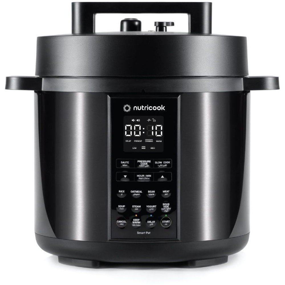 Nutricook - 9-in-1 Smart Pressure Cooker - 8L - 1200W - Black