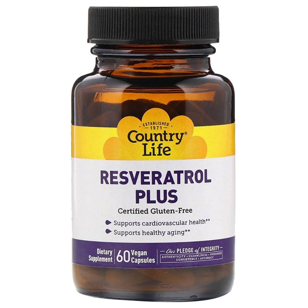 Country Life - Resveratrol Plus Vegan Capsules 60's
