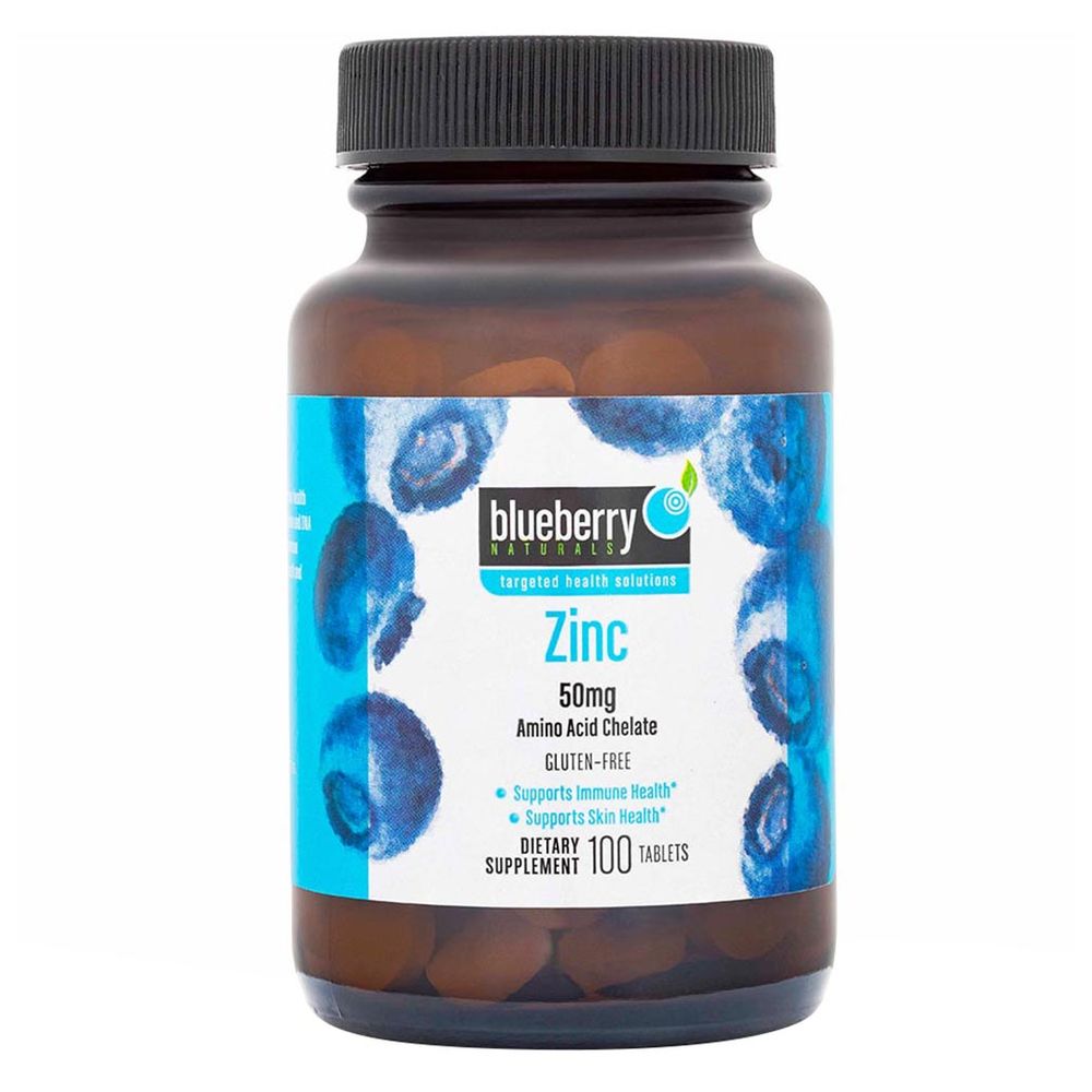Blueberry Naturals - Chelated Zinc 50mg Tablets 100's