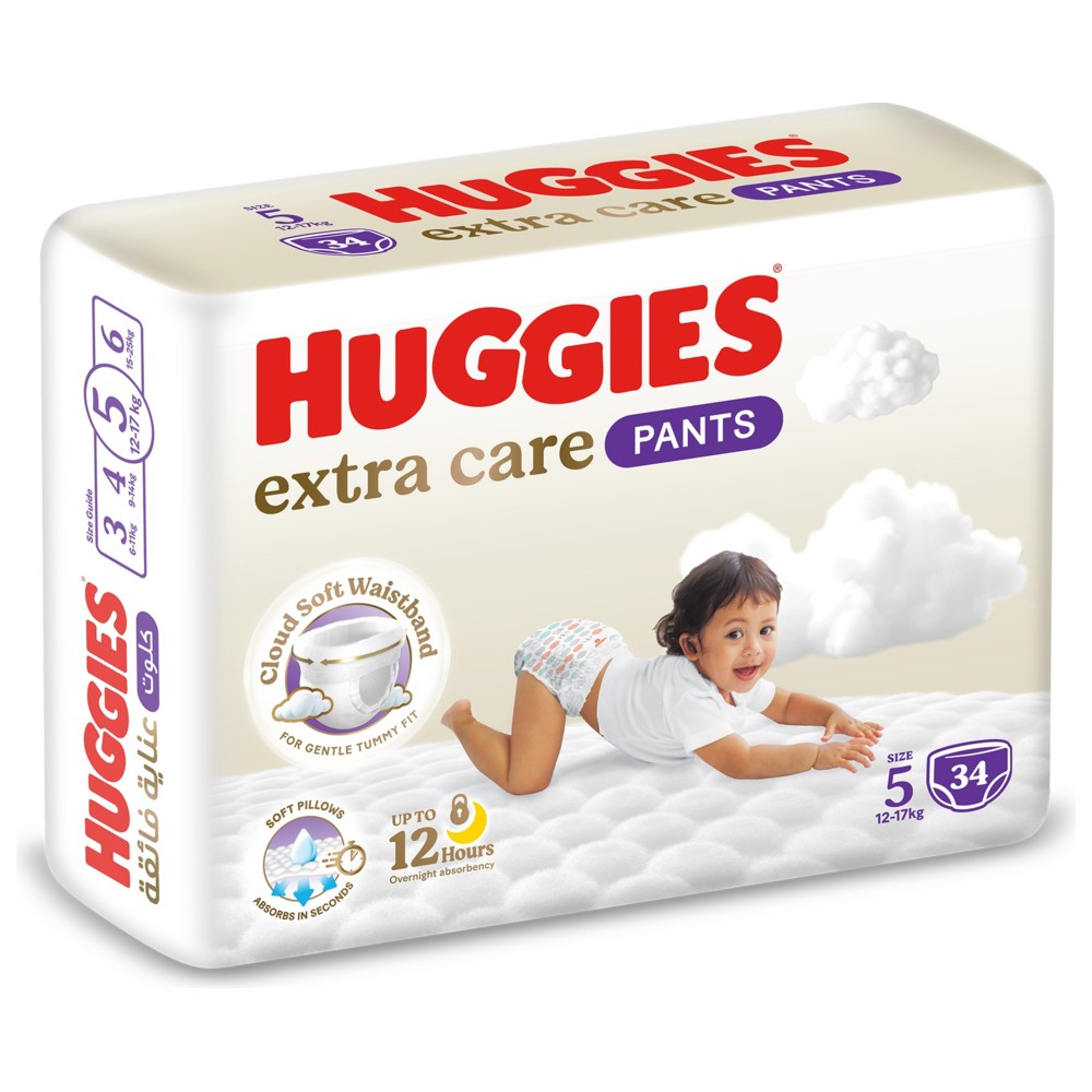 Huggies - Extra Care Culotte Pants - Size 5 - 12-17 kg - 34 Pcs