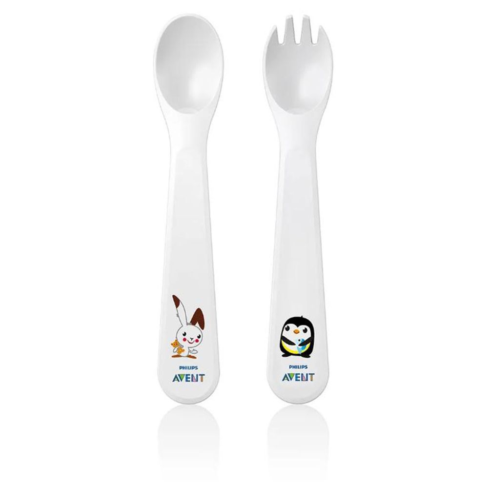 Philips Avent - Fork And Spoon - White