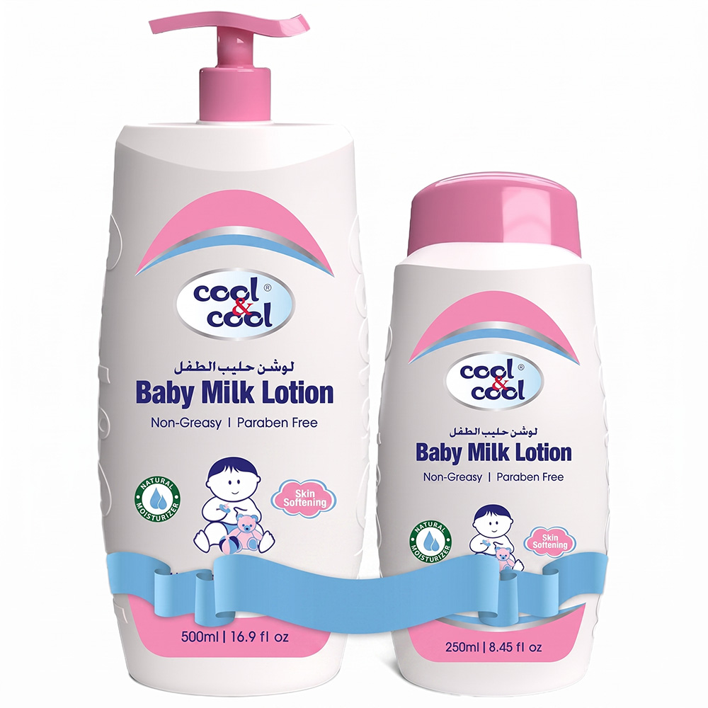 Cool & Cool - Baby Milk Lotion 500ml - Extra Mild Care - Pack of 2